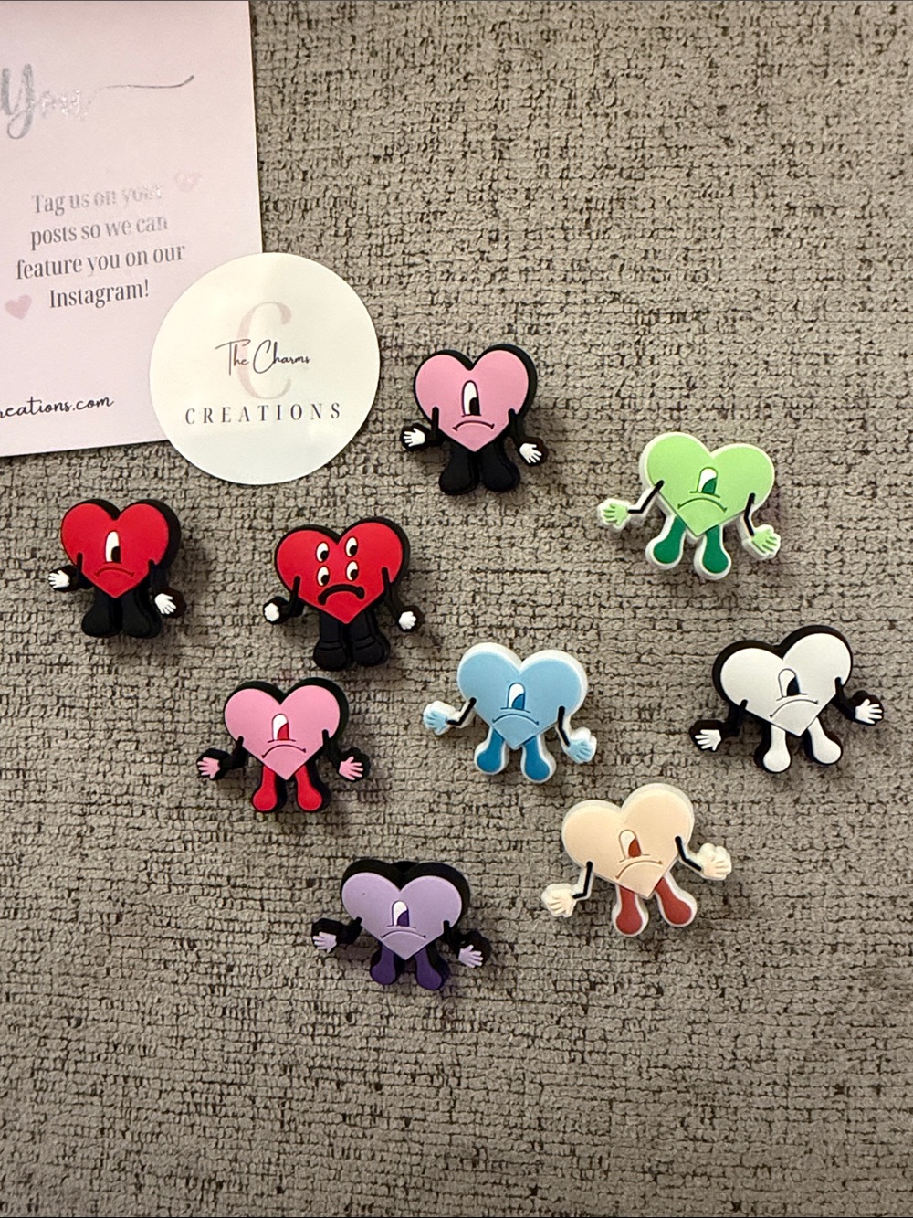 Bad Bunny Heart Bundle - Crocs Charms